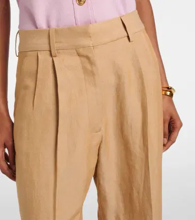 Blazé Milano Blazé Milano Fox linen-blend straight pants | Thumbnail 4