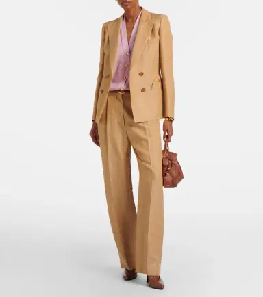 Blazé Milano Blazé Milano Fox linen-blend straight pants | Thumbnail 6