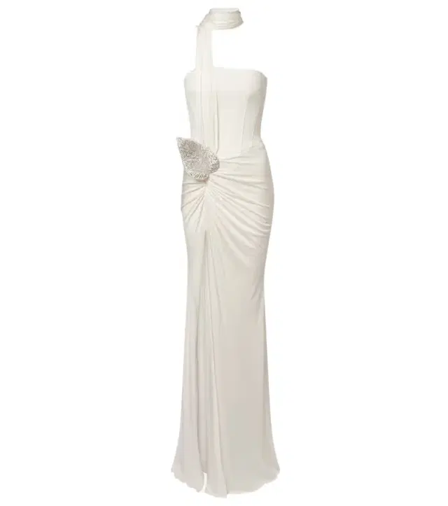 Embellished bustier gown