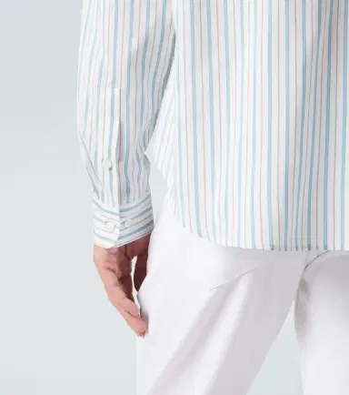 UMIT BENAN Franco pinstripe silk and cotton shirt | Thumbnail 4 UMIT BENAN Franco pinstripe silk and cotton shirt | Thumbnail 4