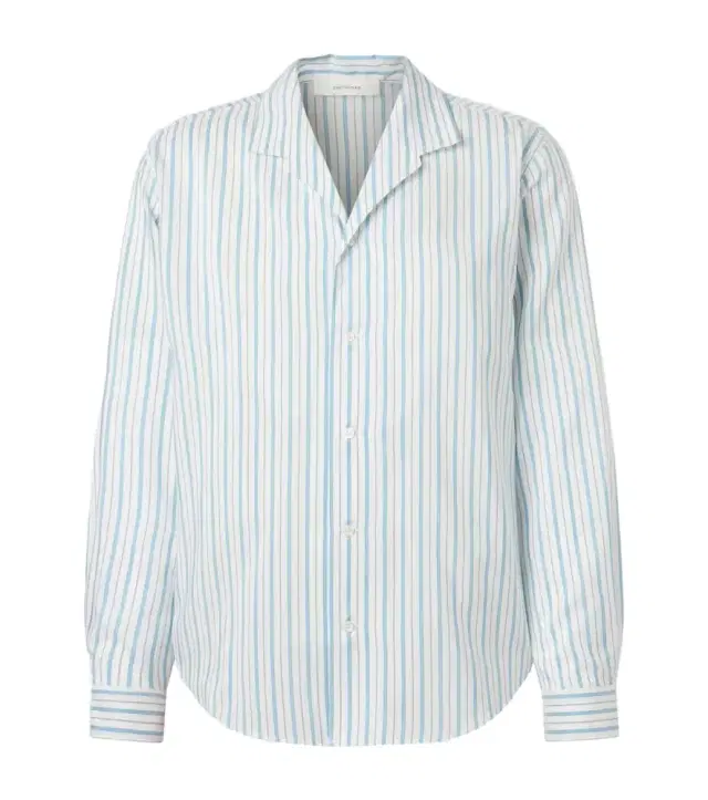 Umit Benan Franco pinstripe silk and cotton shirt