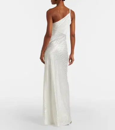 Roberto Cavalli Snake-print one-shoulder gown | Thumbnail 3