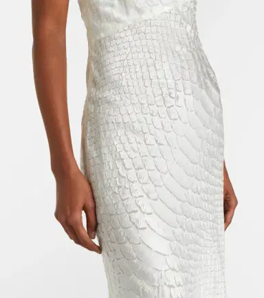Roberto Cavalli Snake-print one-shoulder gown | Thumbnail 4