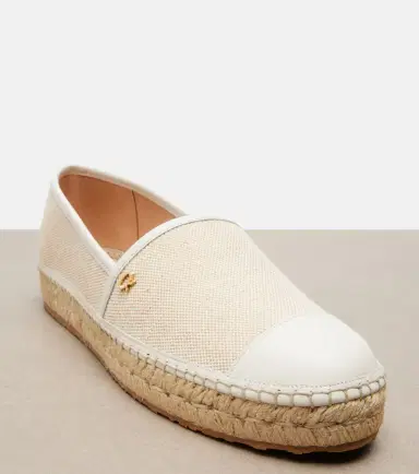 Gianvito Rossi Leather-trimmed canvas espadrilles | Thumbnail 3