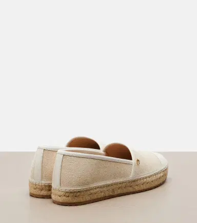 Gianvito Rossi Leather-trimmed canvas espadrilles | Thumbnail 4