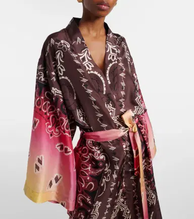 The Attico Printed silk beach cover-up | Thumbnail 2