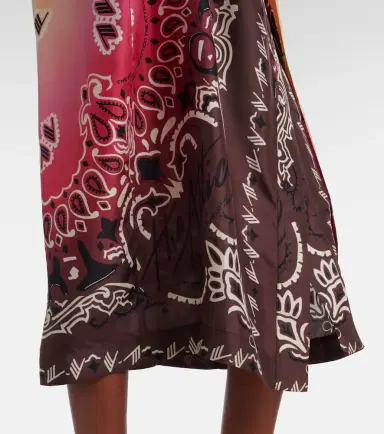 The Attico Printed silk beach cover-up | Thumbnail 4