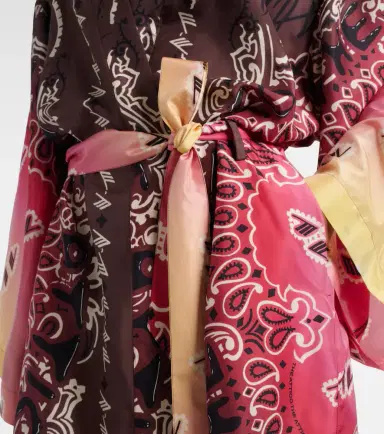 The Attico Printed silk beach cover-up | Thumbnail 6
