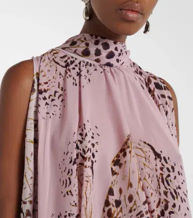 BLUMARINE Printed asymmetric georgette blouse | Thumbnail 3 BLUMARINE Printed asymmetric georgette blouse | Thumbnail 3