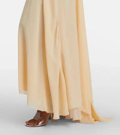 Blumarine Lace-trimmed georgette maxi dress | Thumbnail 2