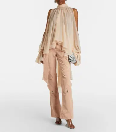 BLUMARINE Cotton canvas flared pants | Thumbnail 4 BLUMARINE Cotton canvas flared pants | Thumbnail 4