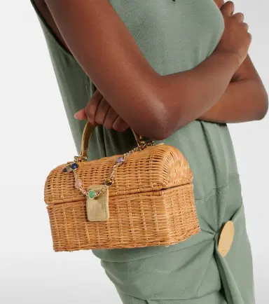 Judith Leiber Couture Isla embellished wicker top-handle bag | Thumbnail 4