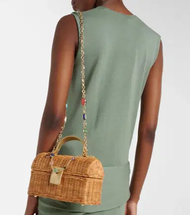 Judith Leiber Couture Isla embellished wicker top-handle bag | Thumbnail 5