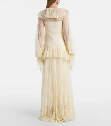 DE LA VALI Esen ruffled lace maxi dress | Thumbnail 2 DE LA VALI Esen ruffled lace maxi dress | Thumbnail 2