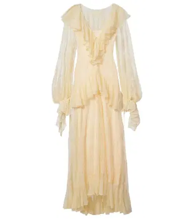 DE LA VALI Esen ruffled lace maxi dress | Thumbnail 1 DE LA VALI Esen ruffled lace maxi dress | Thumbnail 1