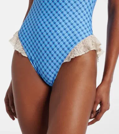 Montce Jacelyn plaid ruffled swimsuit | Thumbnail 3