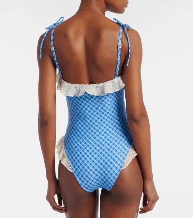 Montce Jacelyn plaid ruffled swimsuit | Thumbnail 4