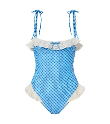 Montce Jacelyn plaid ruffled swimsuit | Thumbnail 1