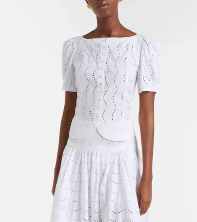 Polo Ralph Lauren Broderie anglaise cotton top | Thumbnail 2