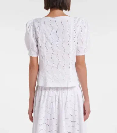 Polo Ralph Lauren Broderie anglaise cotton top | Thumbnail 4