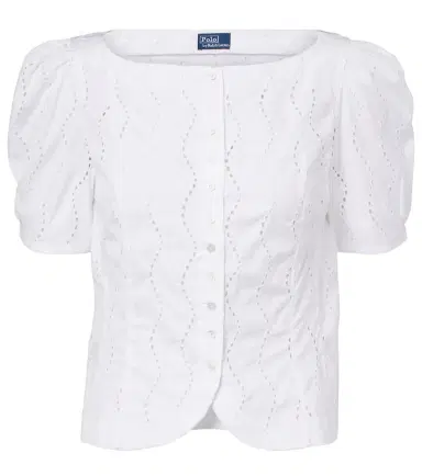 Polo Ralph Lauren Broderie anglaise cotton top | Thumbnail 1