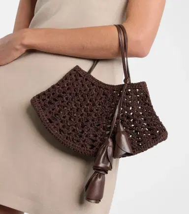 Magda Butrym Maya Small crochet leather top-handle bag | Thumbnail 4