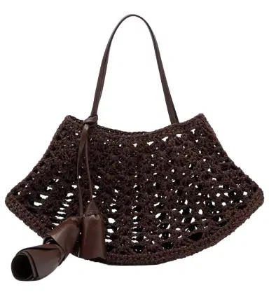 Magda Butrym Maya Small crochet leather top-handle bag | Thumbnail 1