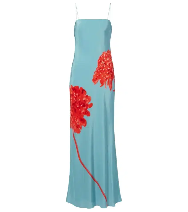 Amelie floral silk crêpe maxi dress