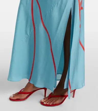 SIR. Amelie floral silk crêpe de chine maxi dress | Thumbnail 7