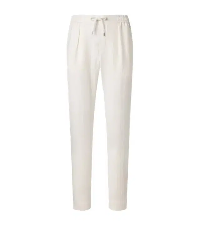 Silk and linen straight pants