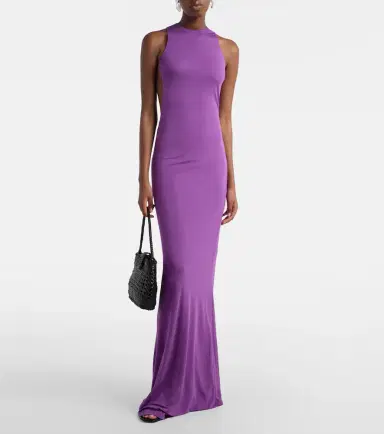 De La Vali Maha beaded open-back jersey gown | Thumbnail 3