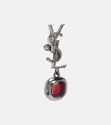 Saint Laurent Cassandre embellished drop earrings | Thumbnail 3