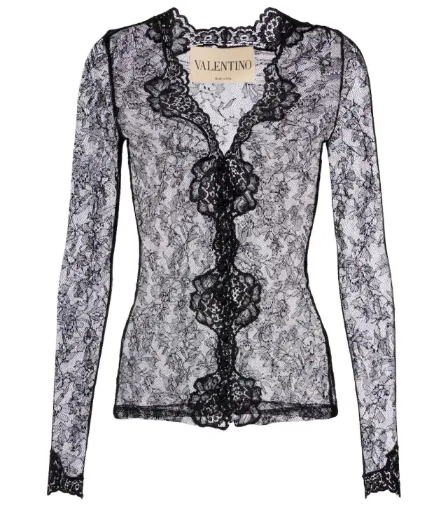 Valentino Floral sheer lace cardigan