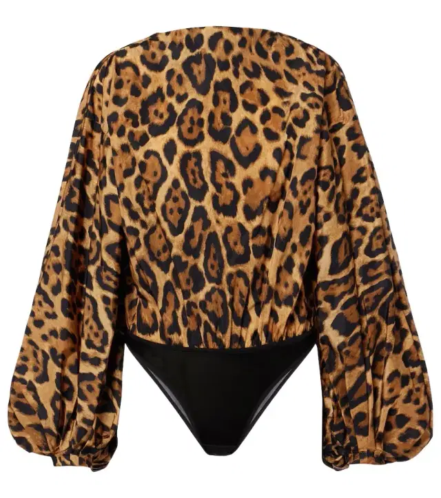 Alaïa Oversized animal-print bodysuit