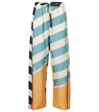 Loewe Printed silk wide-leg pants | Thumbnail 1 Loewe Printed silk wide-leg pants | Thumbnail 1