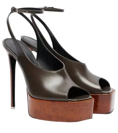 The Attico Ornella leather platform slingback pumps | Thumbnail 1
