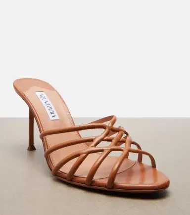 Aquazzura Wild Dream leather mules | Thumbnail 3