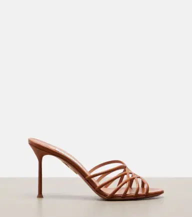 Aquazzura Wild Dream leather mules | Thumbnail 4