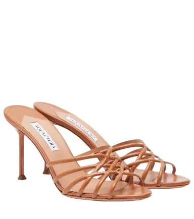 Aquazzura Wild Dream leather mules | Thumbnail 1