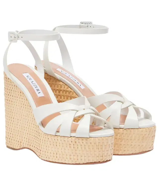 Aquazzura Copacabana leather wedge sandals