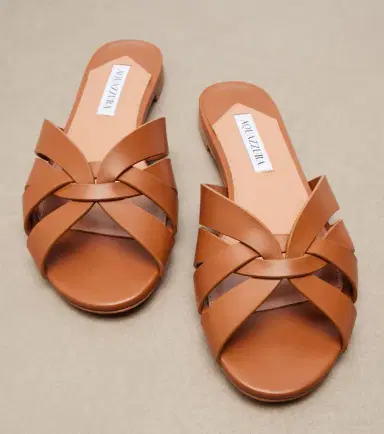 Aquazzura Copacabana leather slides | Thumbnail 3