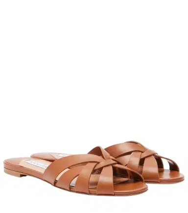 Aquazzura Copacabana leather slides | Thumbnail 1