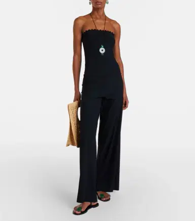 Karla Colletto Basics wide-leg pants | Thumbnail 6 Karla Colletto Basics wide-leg pants | Thumbnail 6