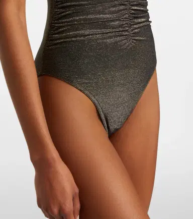 Karla Colletto Helena ruched lamé swimsuit | Thumbnail 4