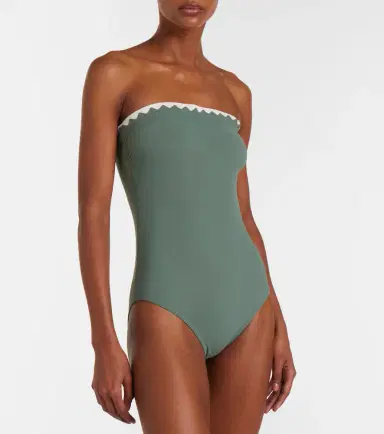 Karla Colletto Lia scalloped bandeau swimsuit | Thumbnail 3