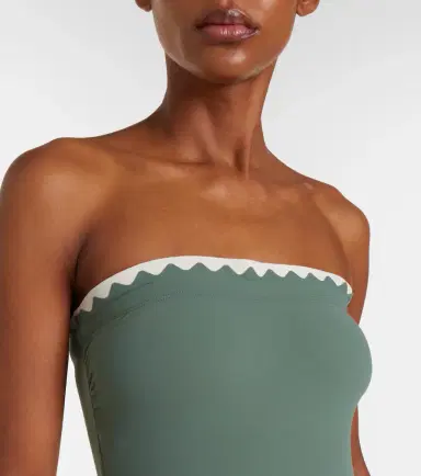 Karla Colletto Lia scalloped bandeau swimsuit | Thumbnail 4