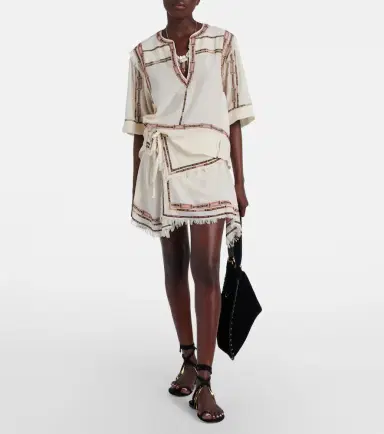 Isabel Marant Fiosa embroidered fringed silk top | Thumbnail 3 Isabel Marant Fiosa embroidered fringed silk top | Thumbnail 3