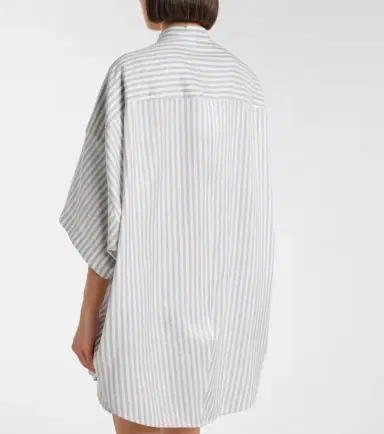 Stella McCartney Striped silk and wool shirt | Thumbnail 4