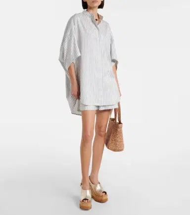 Stella McCartney Striped silk and wool shirt | Thumbnail 5