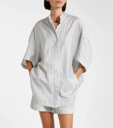 Stella McCartney Striped silk and wool shirt | Thumbnail 6